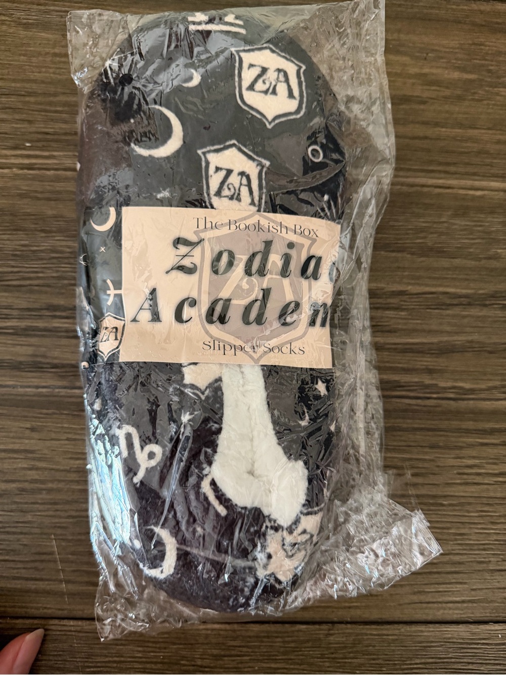 Zodiac Academy Plush Slipper Socks - Black by The Bookish Box